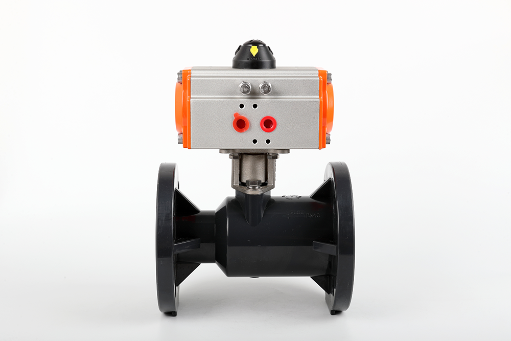 新巴尔虎左气动法兰一体球阀